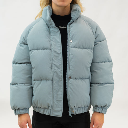 The Motier Women's Horizon Puffer Jacket (Slate Blue)