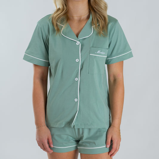 The Motier Essential Pajama Set (Pastel Green)