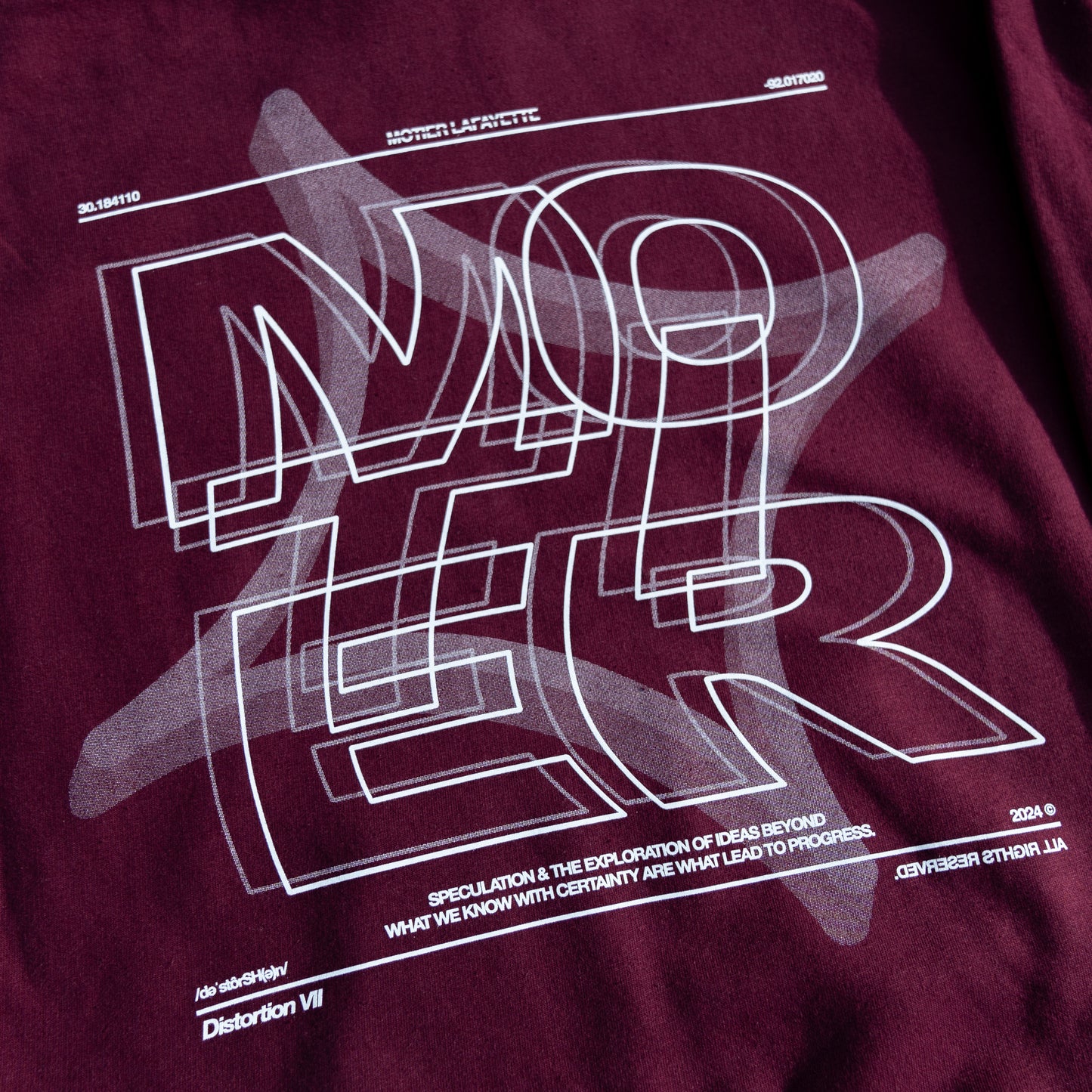 The Youth Distortion VII Hoodie (Maroon)