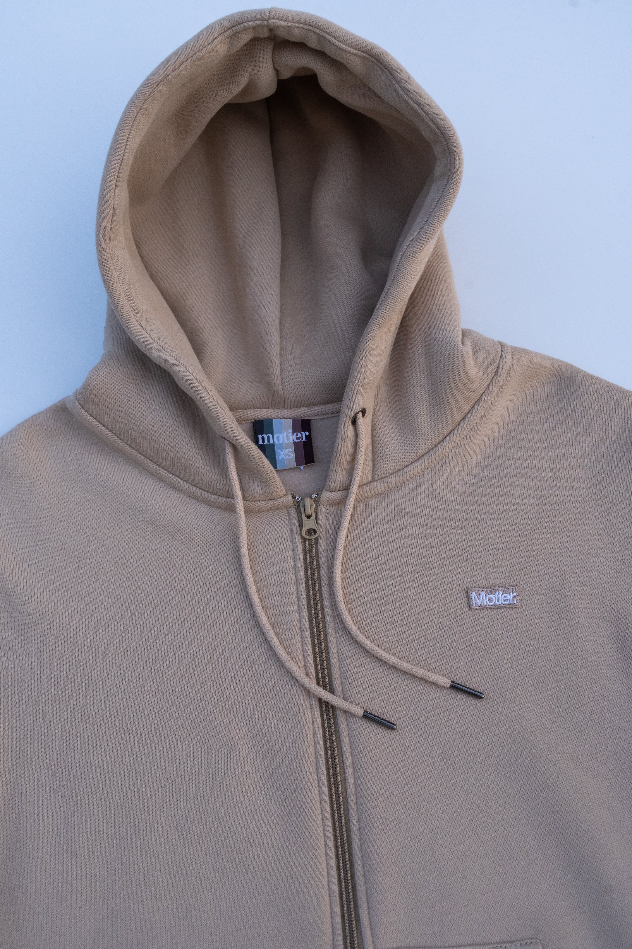 The Frances Full-Zip Hoodie (Dark Beige) – Motier Lafayette